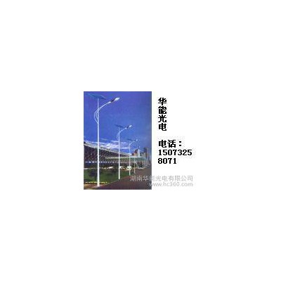 供應(yīng)永順太陽能路燈批發(fā)新型高效太陽能高桿自彎臂太陽能燈
