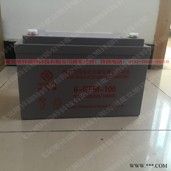 太陽能路燈桿專用太陽神鉛酸免維護(hù)膠體電池12V100AH全國(guó)包郵