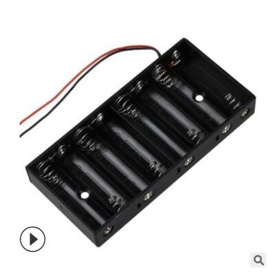 五號(hào)八節(jié)電池盒 并排12V電池倉紅黑出線 源頭廠家 YIXI-5034