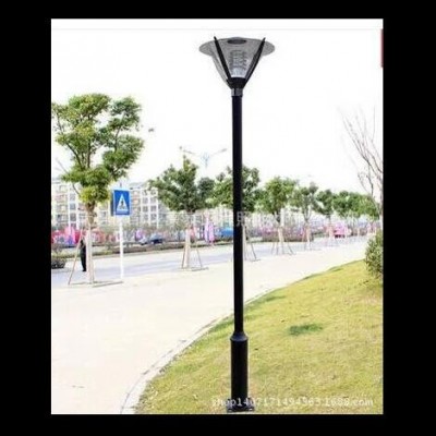 小區(qū)路燈戶外防水高亮led雙頭仿古燈籠景觀燈3米高桿太陽(yáng)能庭院燈