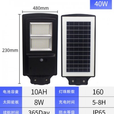 太陽(yáng)能路燈一體化人體感應(yīng)照明壁掛燈超亮防水家用跨境智能路燈