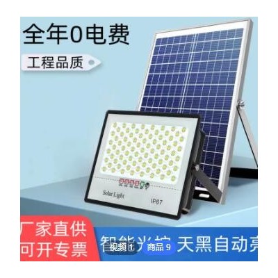 跨境新款太陽(yáng)能燈滿(mǎn)天星款投光燈戶(hù)外照明庭院燈LED投光燈