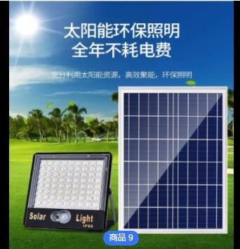 太陽能人體感應(yīng)燈LED戶外庭院燈太陽能燈家用照明燈太陽能投光燈